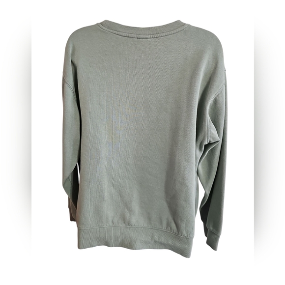 H&M Women’s Medium Sage Green Mickey Mouse Embossed Disney Sweatshirt Pullover - Picture 3 of 6